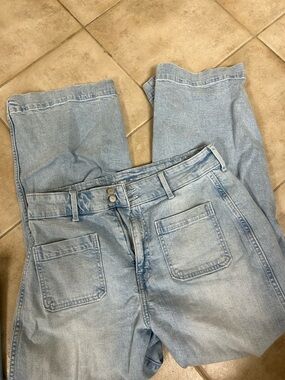 Old Navy Light Blue Wide Leg Jeans